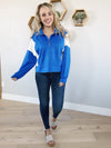 Race Runner Long Sleeve Knit Pullover In Blue