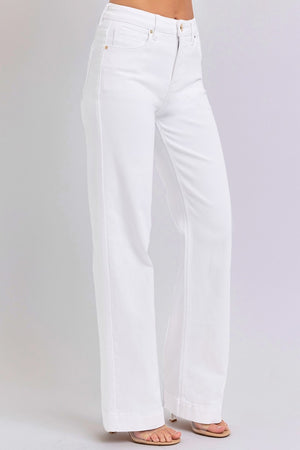 Risen High Waist Straight Jeans