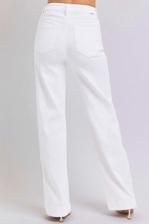 Risen High Waist Straight Jeans
