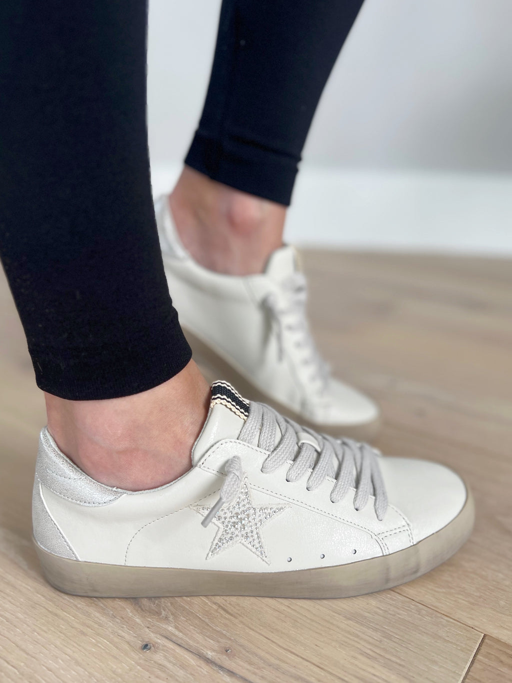 ShuShop Leave It To Me Star Sneakers in Pearl
