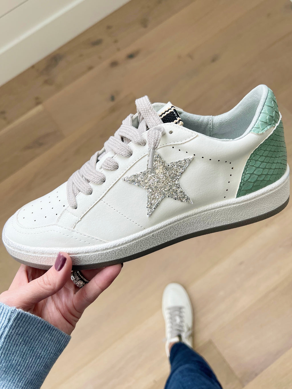 Shu Shop Sneakers in Mint and White