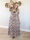 Welcome Back Floral Maxi Dress in Ginger