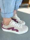 Blowfish Vice Sneakers in Beige Red Canvas