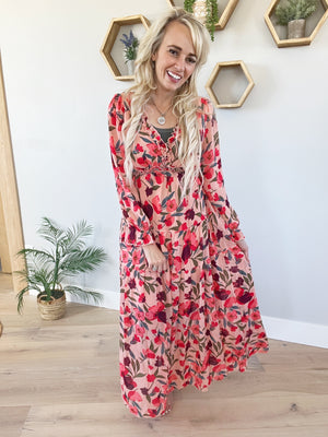 Double Take Floral Maxi Dress