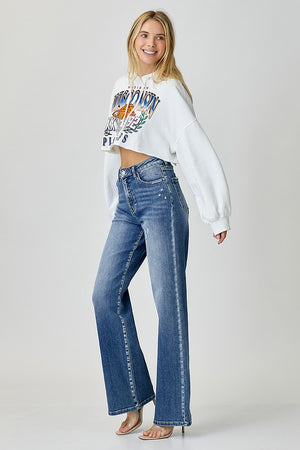 Risen Straight High Rise Jeans
