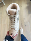 Very G Larger Than Life High Top Star Sneakers in Cream