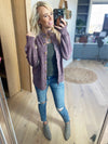 Wanderer Sweater Jacket in Two Tone Purple