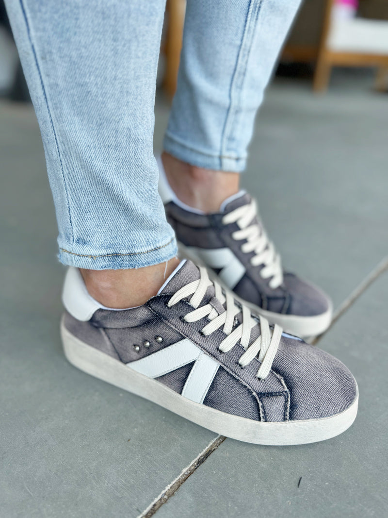 Corky's No Chaser Sneakers in Washed Blue Denim