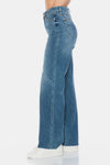 Judy BlueTummy Control Cut Raw Hem Straight Jeans