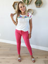 YMI Junior Mid-Rise Skinnies in Shell Pink