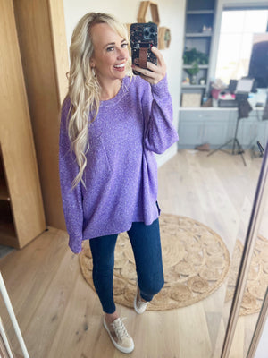 Something More Sweater in Dark Lavender