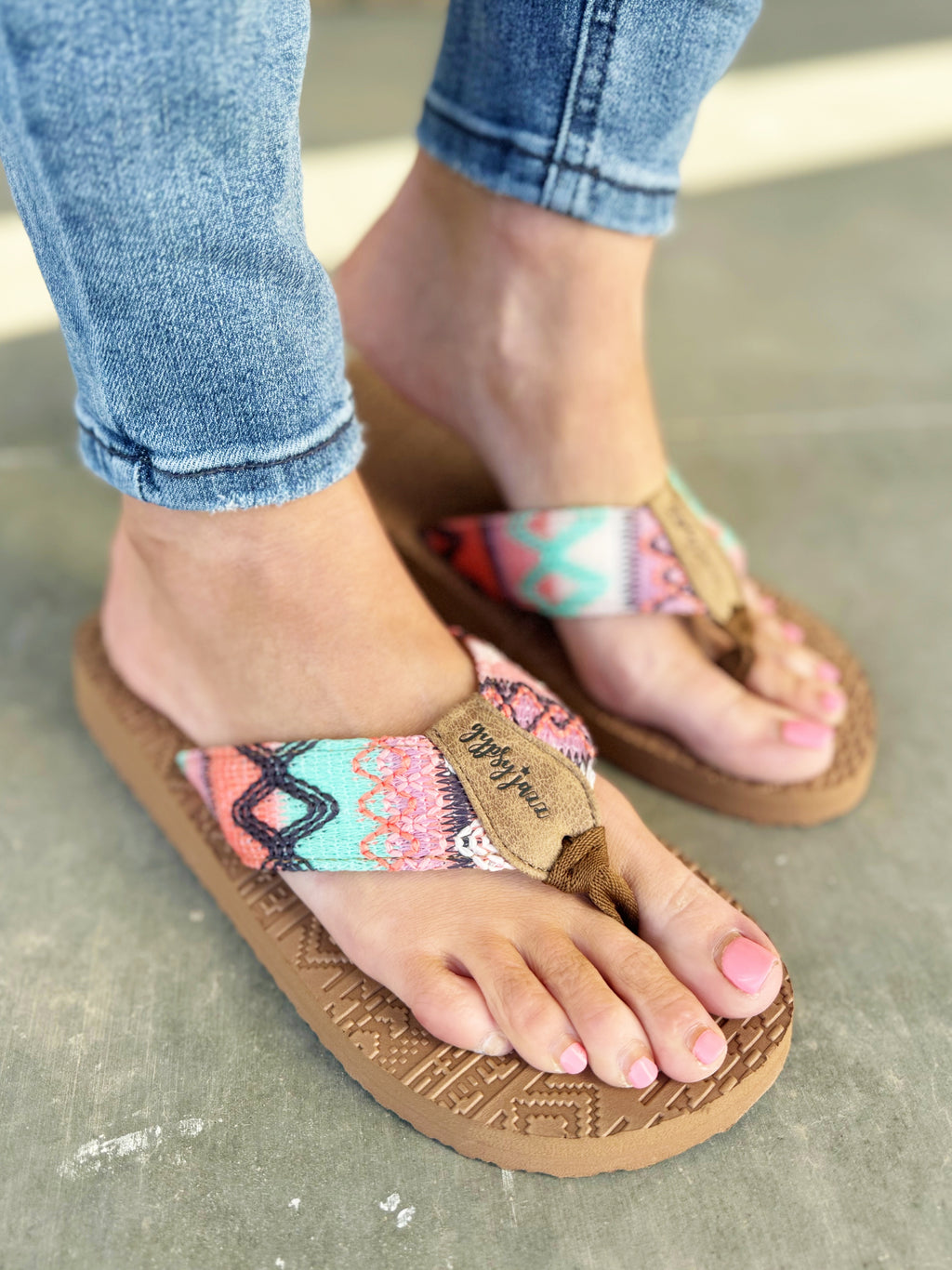 Gypsy Jazz Azteca Sandals in Light Pink (SALE)