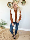 Looking Smart Round Neck Puff Sleeved Top in Caramel