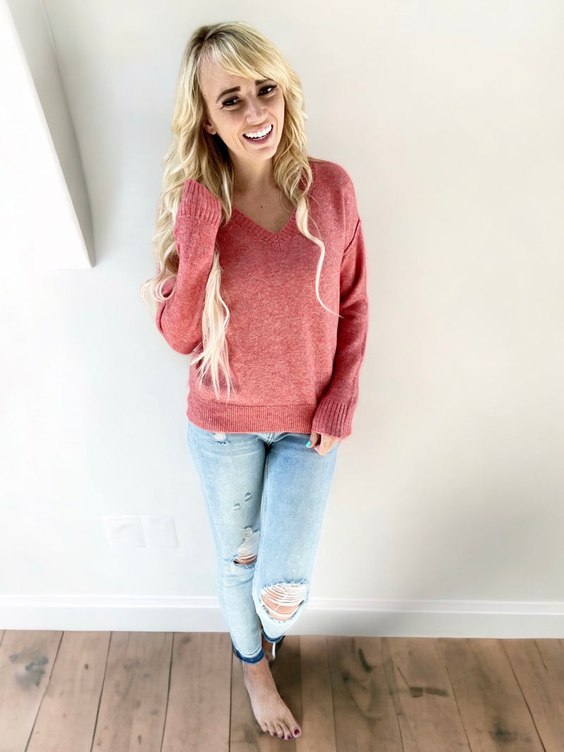 Just Breathe Sweater in Paprika