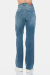 Judy BlueTummy Control Cut Raw Hem Straight Jeans