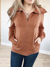 Landslide Modal Full Zip Hoodie in Camel