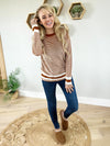 Stuck On You Sweater in Copper and Ivory
