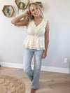 Bittersweet Floral Tiered Top in Lemon