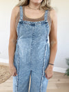 Leave It To Me Wide Leg Denim Overalls (Pink Label)