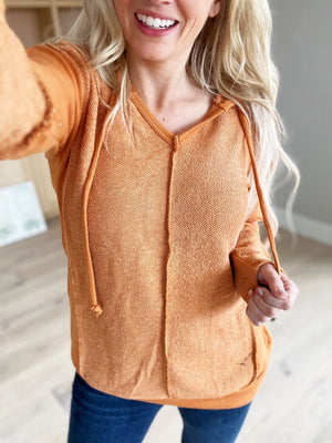Instant Connection Hooded Top In Camel