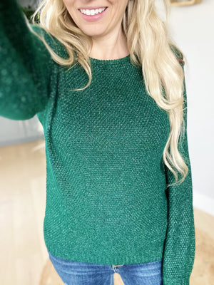 Silence is Golden Sweater in Forest (SALE)
