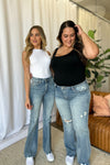 Judy Blue Tummy Control Distressed Flares