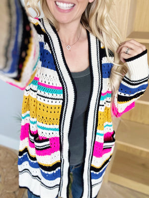 Felt Cute Striped Cardigan