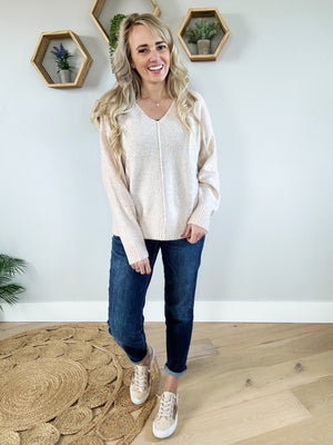 The Anna Sweater in Oatmeal