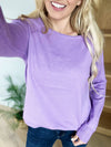 Sail Away Boat Neck Sweater in Lavender