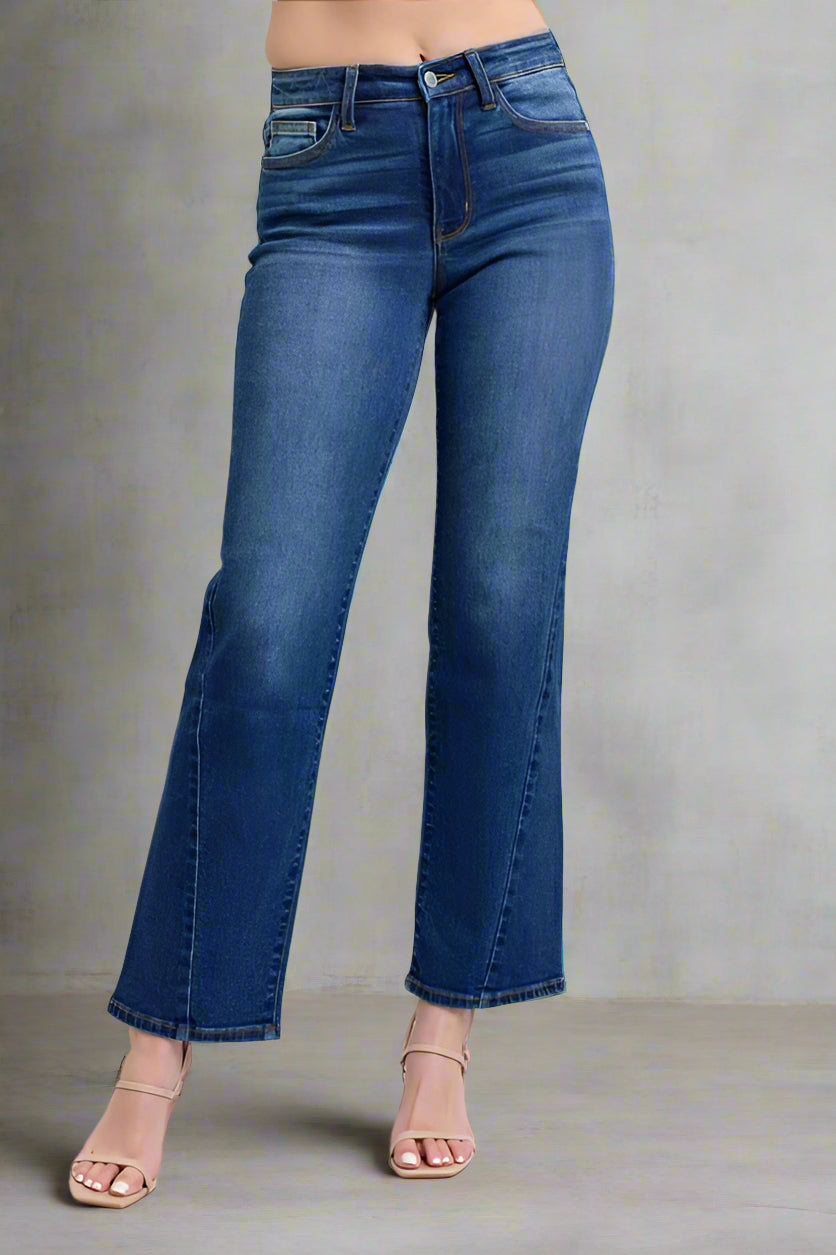 Judy Blue Side Seam Detail Straight Jeans