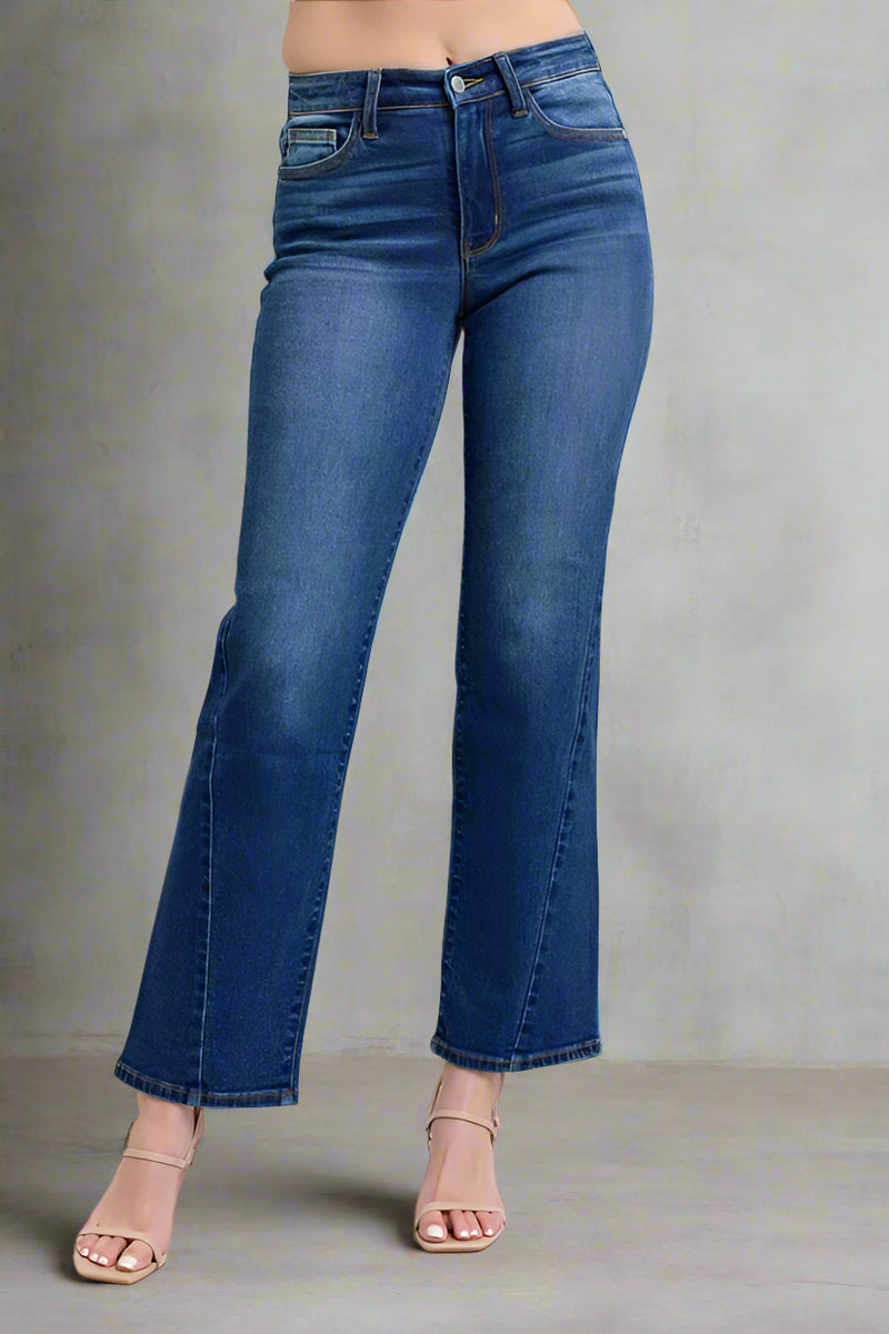 Judy Blue Side Seam Detail Straight Jeans