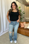 Judy Blue Tummy Control Distressed Flares