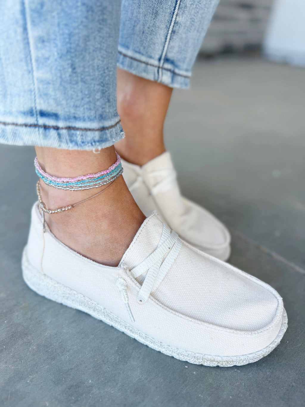 Gypsy Jazz Sparkle In Your Eye Sneakers in Cream