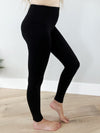 Love You More High Rise Fleece Lined Leggings in Black