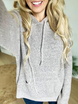 Lost In Your Eyes Hooded Sweater in Blush