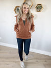 Landslide Modal Full Zip Hoodie in Camel