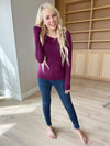 Business As Usual Sweater in Plum