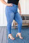Judy Blue High Rise Pull on Release Hem Skinny Jeans