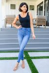 Judy Blue High Rise Pull on Release Hem Skinny Jeans