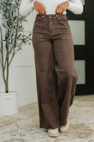 Judy Blue High Rise Retro Wide Leg Yarn Dyed Jeans