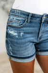 Judy Blue Mid Rise Cell Phone Pocket Dad Shorts