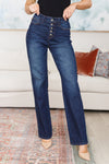 Judy Blue High Rise Button-Fly Straight Jeans