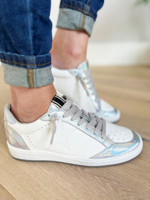 ShuShop Paz Sneakers in Iridescent Silver