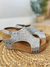 Corky’s Carley Silver Glitter Wedge Sandal
