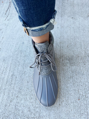 Gypsy Jazz Duck Boots in Gray