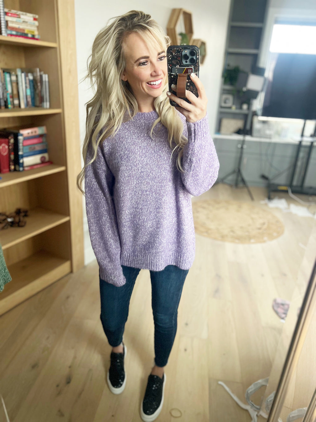 For What It's Worth Sweater in Lavender
