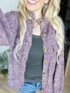 Wanderer Sweater Jacket in Two Tone Purple