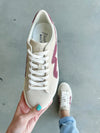Blowfish Vice Sneakers in Beige Red Canvas