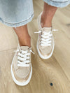 Blowfish My Way Sneakers in Sand Dollar and Rose Gold