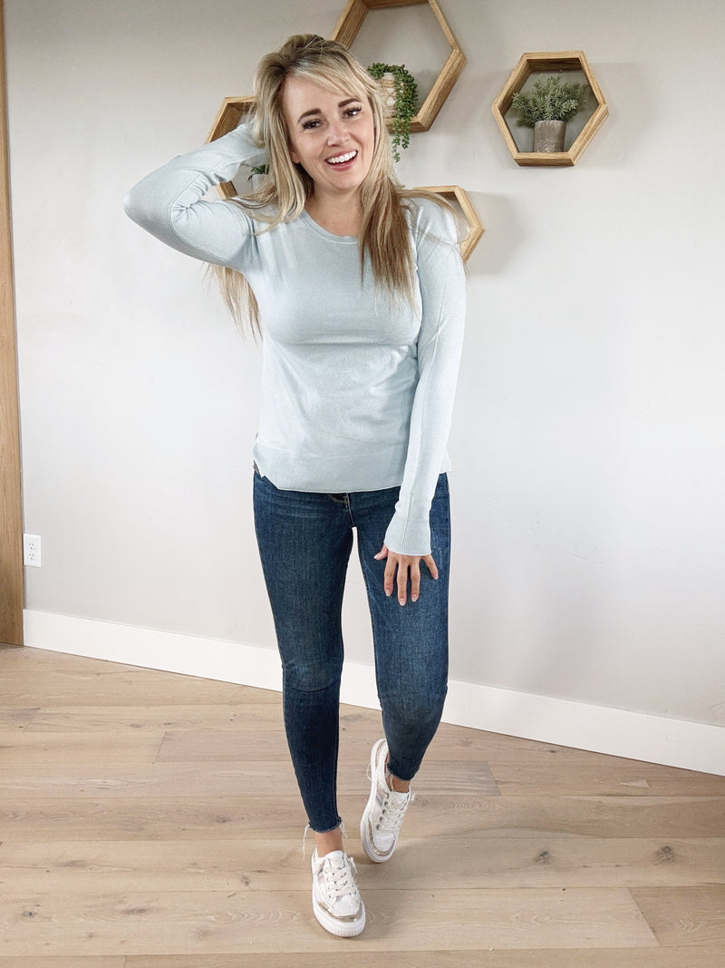 Be There Sweater in Sea Blue